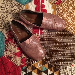 Gently worn pink glitter Toms